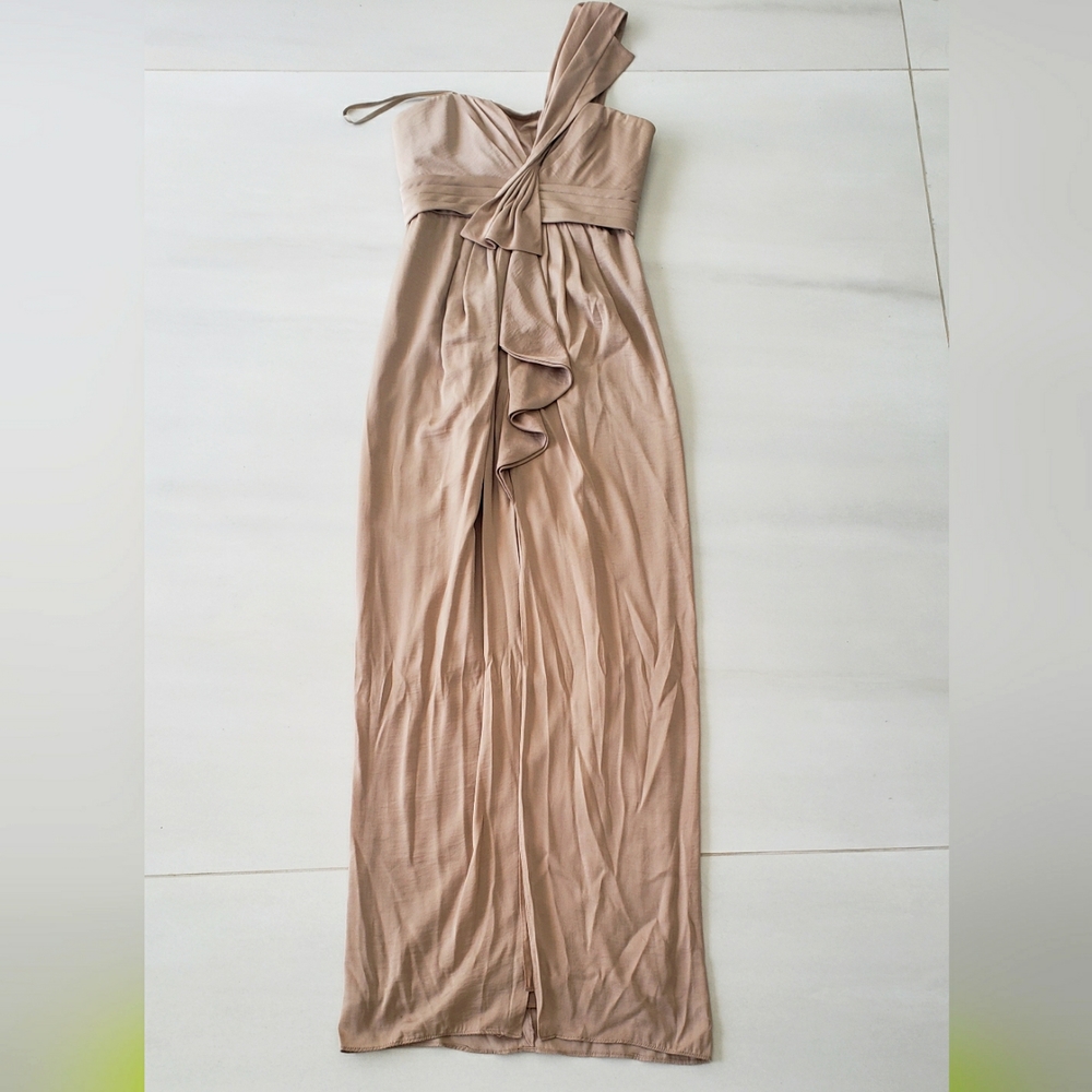 BCBGMAXAZRIA Gown Tan Dress - Picture 1 of 7